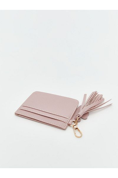 LC Waikiki Pink Leather Look Women's Card Holder
