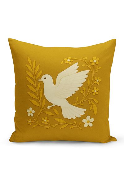 Bertille Home Husă de pernă imprimată digitală pe două părți (aspect de model de broderie Punch/Punch)