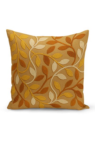 Bertille Home Husă de pernă imprimată digitală pe două părți (aspect de model de broderie Punch/Punch)