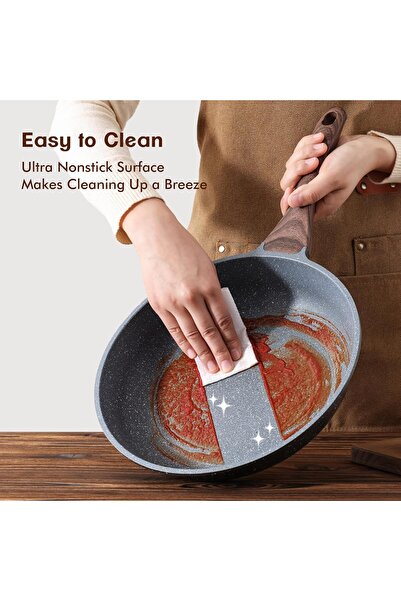 Sensarte Nonstick Frying Pan Skillet, Swiss Granite Coating Omelette Pan, Healthy Stone Cookware Che
