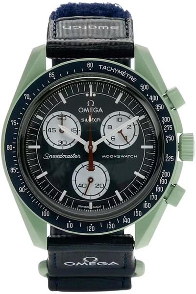 Swatch Omega x Swatch Moon Swatch Mission on Earth Speedmaster Blue and Green