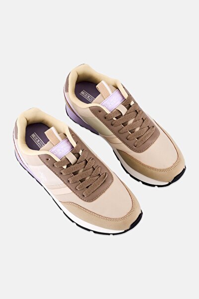 U.S. Polo Assn. Women Lace Up Brand Logo Casual Shoes, Multicolor
