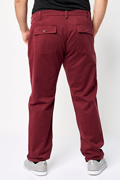 Harmont & Blaine Men Regular Fit Solid Chino Pants, Maroon