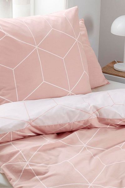 Tchibo Single Renforce Bedding Duvet Set 160 x 210 cm, Light Peach