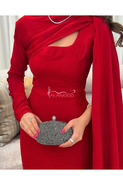 ALANOOD FASHION Soft, modern, red Barbie dress suitable for celebrations