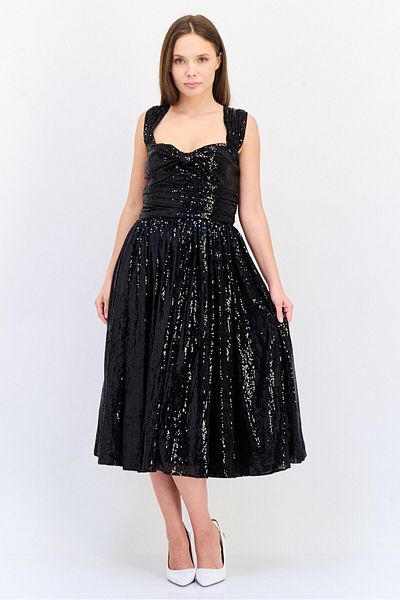 Polo Ralph Lauren Women Embellished Midi Dress, Black