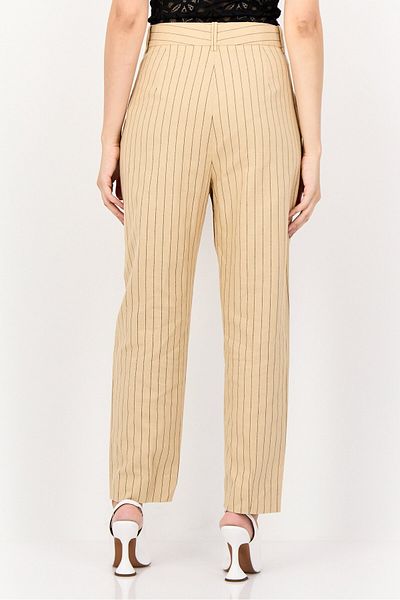 Maje Women Regular Fit Stripe Chino Pants, Multicolor