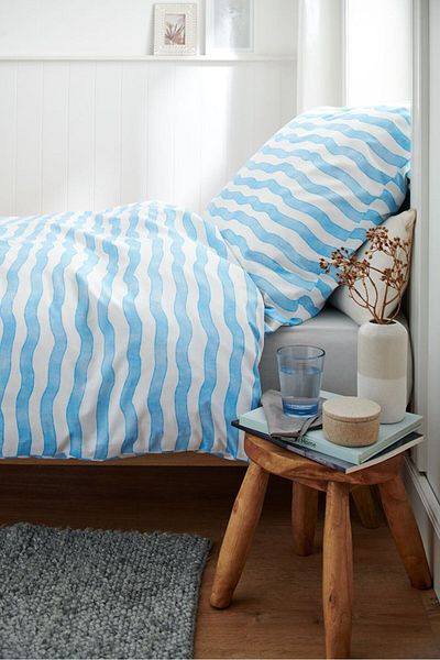 Tchibo Renforce Stripe Cotton Duvet Set 135 X 200 cm, Multicolor