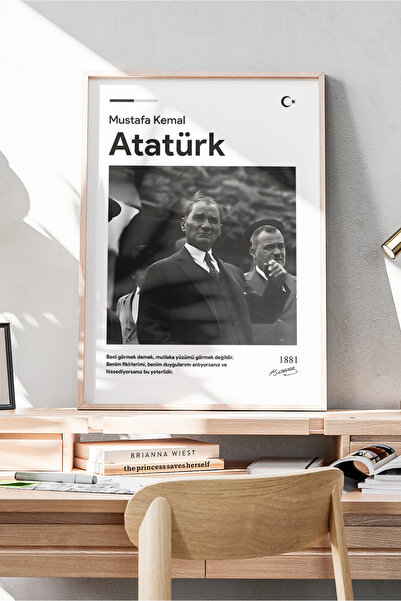 Sürpriz Vakti Mustafa Kemal Atatürk Poster Tasarımı | Minimalist Portre ve An...