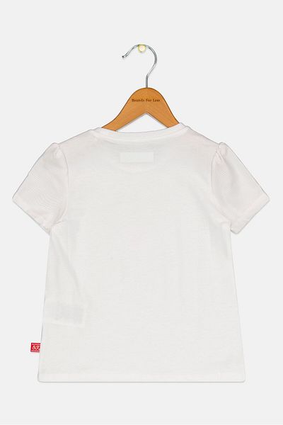 Scuderia Ferrari Toddlers Girl Short Sleeve Graphic Print Top, White