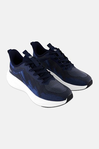 RBX Men Mesh Lace Up Running Shoes, Navy Blue