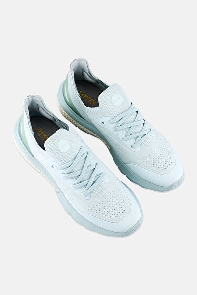 Geox Women Brand Logo Lace Up Shoes, Light Blue