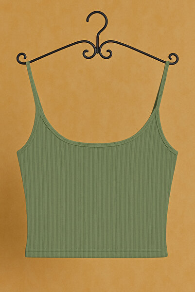 Gawzera Berrak 2-Piece Women's Adjustable Rope Strap Ribbed Short Undershirt