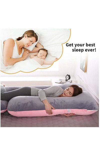 Lumely G-Shaped Full Body Pregnancy Pillow, Comfortable Support, Removable Pillowcase, 80*155cm, Two-Color