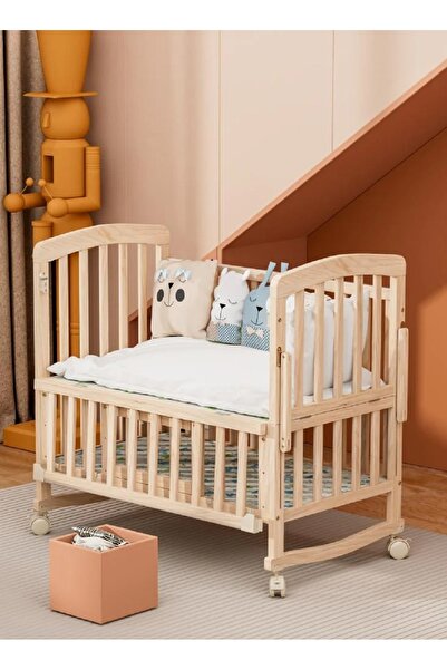 Fun Moment Children's wooden bed with a wardrobe 100 x 60 cm