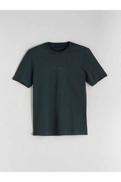 LC Waikiki Southblue Crew Neck Printed Combed Cotton Men's T-Shirt