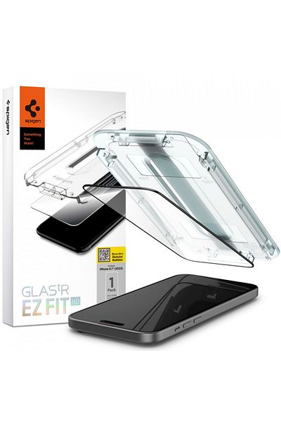 Spigen IPhone 15 Case - Spigen Glas.tR EZ FIT - Black