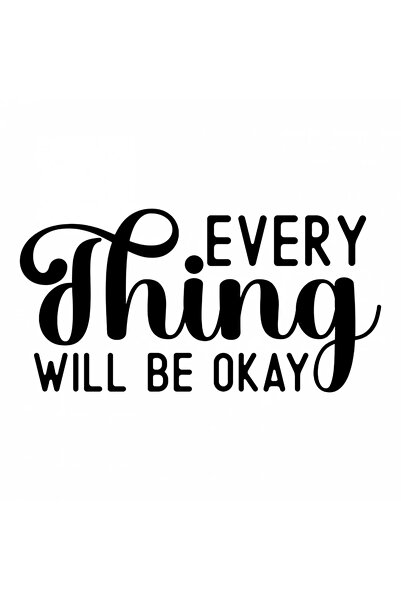 INOVATIX Σετ 8 τεμαχίων, Αυτοκόλλητο Όλα θα πάνε καλά, INOVATIX®. 6 εκ.