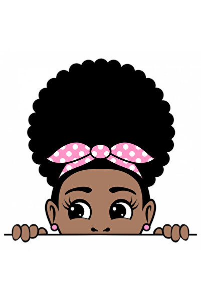 INOVATIX Set de 8 piese, autocolant fată afro cu bentiță roz, INOVATIX®. 6 cm