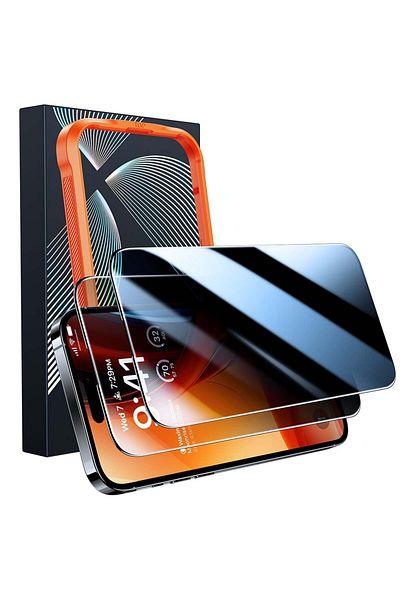TORRAS IPhone 15 Pro Case - Torras GlassGo Epic Privacy - Black