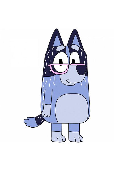 INOVATIX Set of 8 pieces, Sticker Nana Heeler Bluey, INOVATIX®. 6 cm
