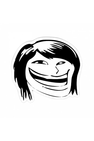 INOVATIX Set de 8 autocolante meme cu o față amuzantă de trol, INOVATIX®. 6 cm