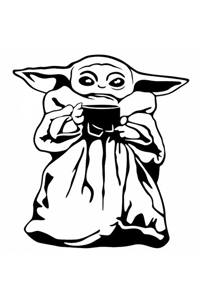 INOVATIX Set de 8 piese, autocolant Grogu Mandalorian Star Wars, INOVATIX®. 6 cm