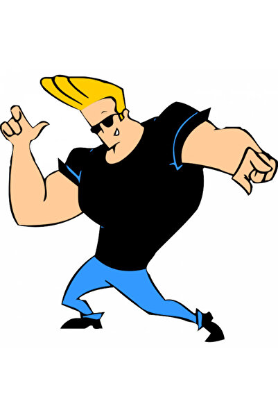 INOVATIX Set de 8 piese, autocolant Johnny Bravo dansând, INOVATIX®. 6 cm