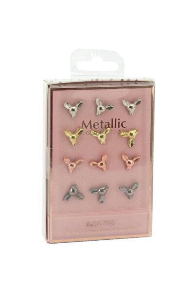 Roco دبابيس دفع معدنية - ألوان متنوعة، تصميم معدني