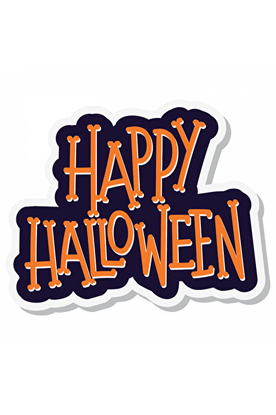 INOVATIX Set de 8 piese, autocolant cu logo-ul Happy Halloween, INOVATIX®. 6 cm