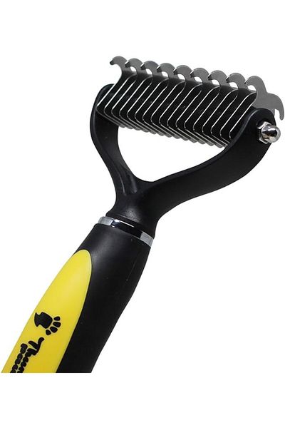 EUREKA ERGONOMIC Pieptene ergonomic pentru animale de companie, negru