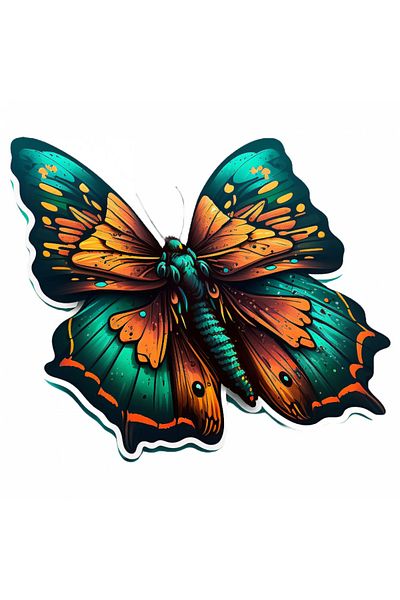 INOVATIX Set of 8 pieces, Butterfly Sticker, INOVATIX®. 6 cm