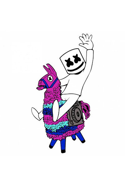 INOVATIX Set of 8 pieces, Sticker Dj Marshmello riding on a blade, INOVATIX®. 6 cm