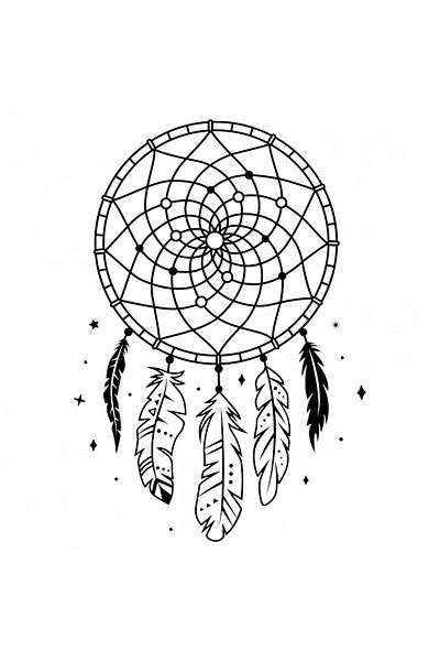 INOVATIX Set of 8 pieces, Sticker Dreamcatcher Feng Shui, INOVATIX®. 6 cm