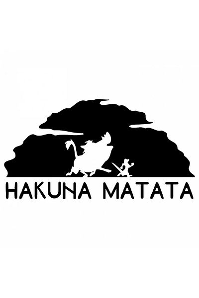 INOVATIX Set de 8 piese, autocolant Hakuna Matata, INOVATIX®. 6 cm