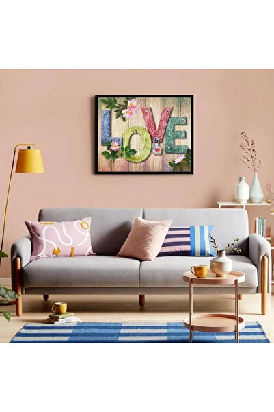 miraza Set broderie cu diamante 5D tip goblen, model Love, 30×40 cm