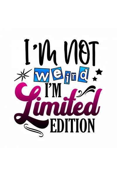 INOVATIX Set de 8 piese, autocolant Nu sunt ciudat, sunt ediție limitată, INO...