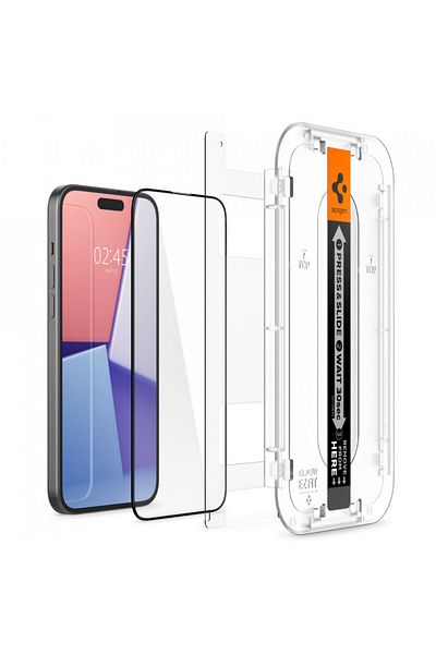 Spigen IPhone 15 Case - Spigen Glas.tR EZ FIT - Black