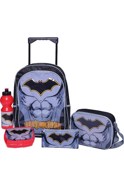 Warner Bross Batman 5-in-1 Value Set Trolley Bag with Accessory