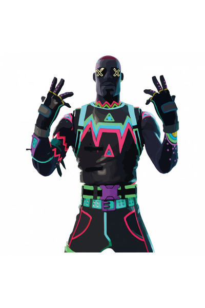 INOVATIX Set de 8 piese, autocolant Fortnite Lite Show, INOVATIX®. 6 cm