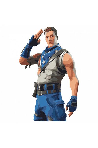 INOVATIX Set de 8 piese, autocolant Fortnite Star Spangled Trooper, INOVATIX®. 6 cm
