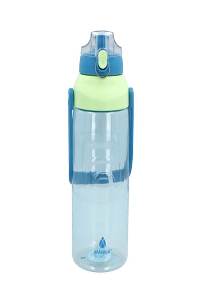 manna Chugger XL BPA-Free Water Bottle with Handle Blue and Green 2 Liter