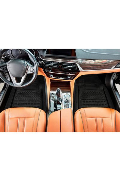 TEAMCAR ® Car Mats Tray Type Compatible Alfa Romeo Giulietta (2010–2020) Black Durable Material