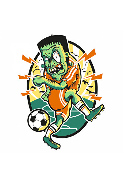 INOVATIX Set de 8 piese, autocolant fotbalist zombie, INOVATIX®. 6 cm