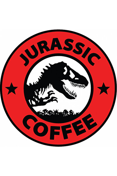 INOVATIX Set of 8 pieces, Sticker Jurassic coffee, INOVATIX®. 6 cm