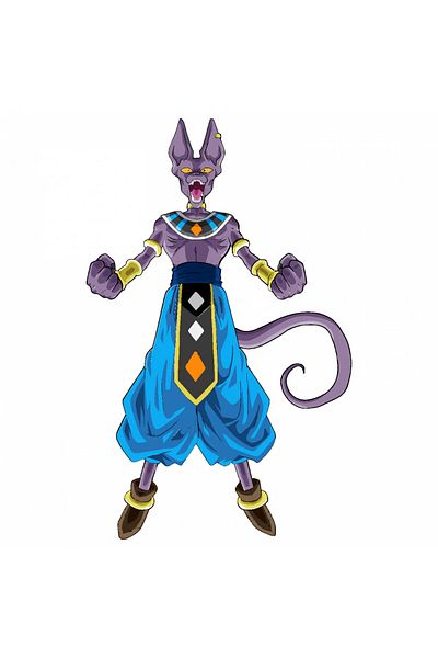 INOVATIX Set de 8 piese, autocolant Dragon Ball Bills gata de luptă, INOVATIX®. 6 cm