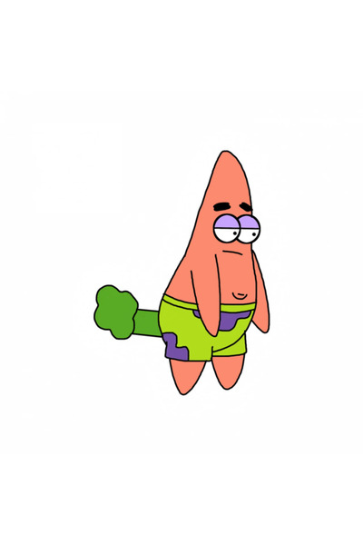 INOVATIX Set de 8 piese, autocolant Patrick Star Meme trist, INOVATIX®. 6 cm