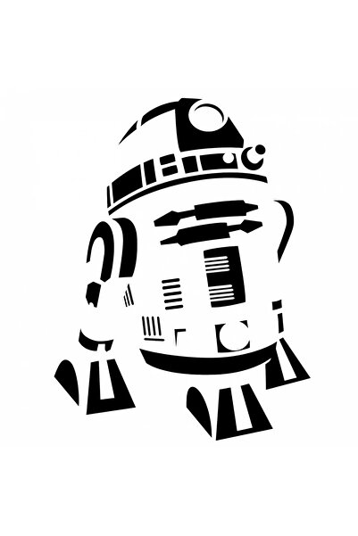 INOVATIX Set de 8 piese, autocolant Mandalorian Star Wars R2-D2, INOVATIX®. 6 cm