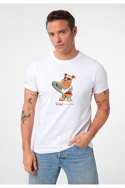 Williot Tricou cu mânecă scurtă cu decolteu rotund pentru bărbați Francisco