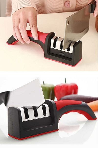 Skygo Professional Knife Sharpener 3 Angle Diamond Ceramic Tungsten Steel Hand Sharpening Knives